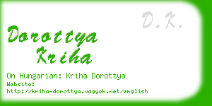 dorottya kriha business card